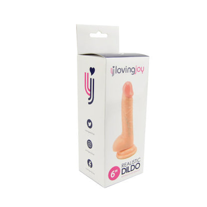 Loving Joy Realistic Dildo with Balls and Suction Cup 6 inch