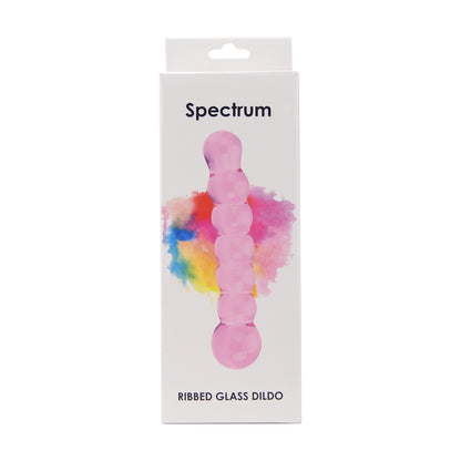 Spectrum Ribbed Glass Dildo