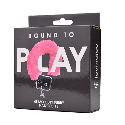 Bound to Play. Heavy Duty Furry Handcuffs Pink