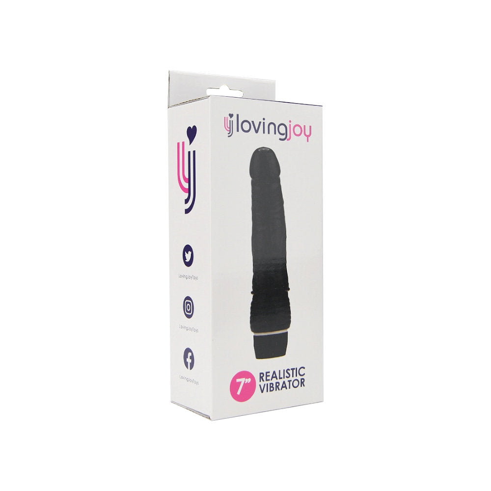 Loving Joy 7 inch Realistic Vibrator Black