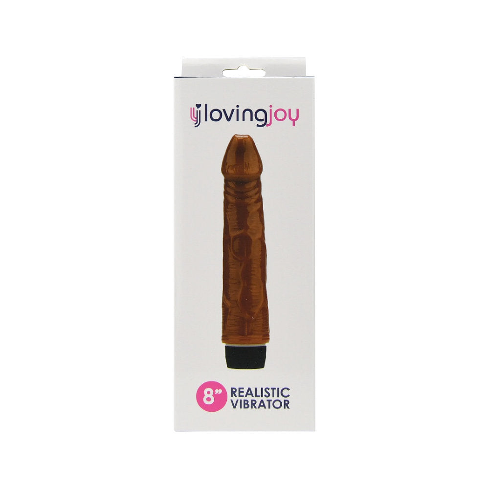 Loving Joy 8 inch Realistic Vibrator Brown