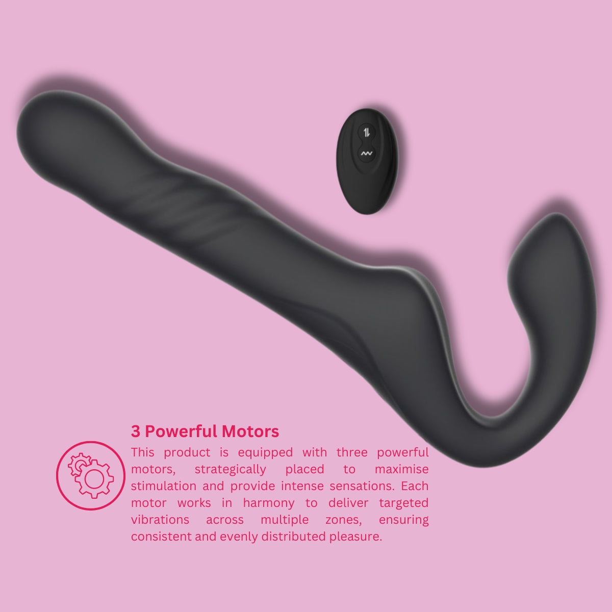 Mina Surge Remote Thrusting & Vibrating Strapless Strap On