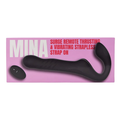 Mina Surge Remote Thrusting & Vibrating Strapless Strap On