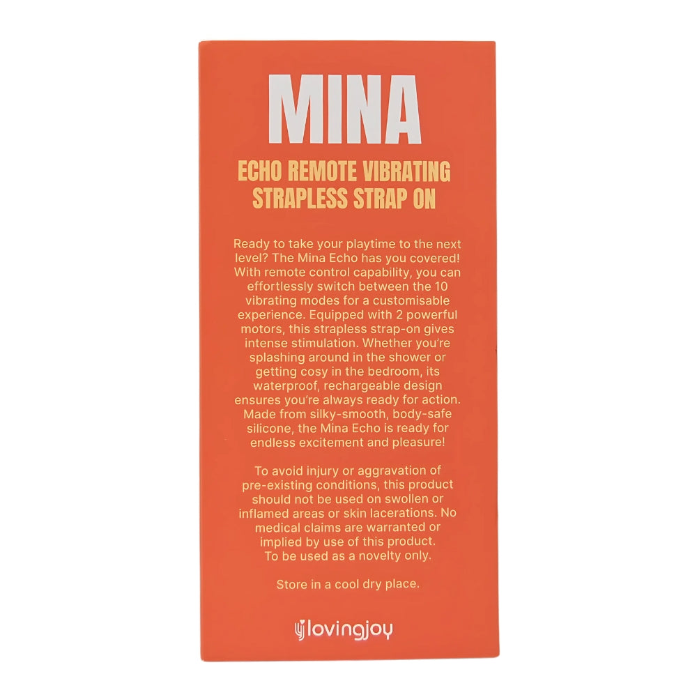 Mina Echo Remote Vibrating Strapless Strap On