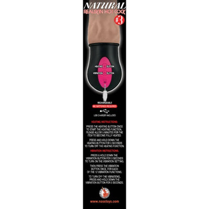 Realistic Warming 7 inch Vibrating Dildo Brown