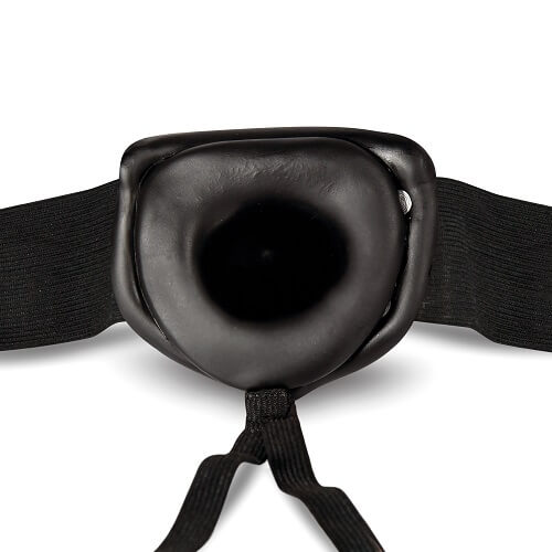 Unisex Hollow Strap-On 6 Inch Black