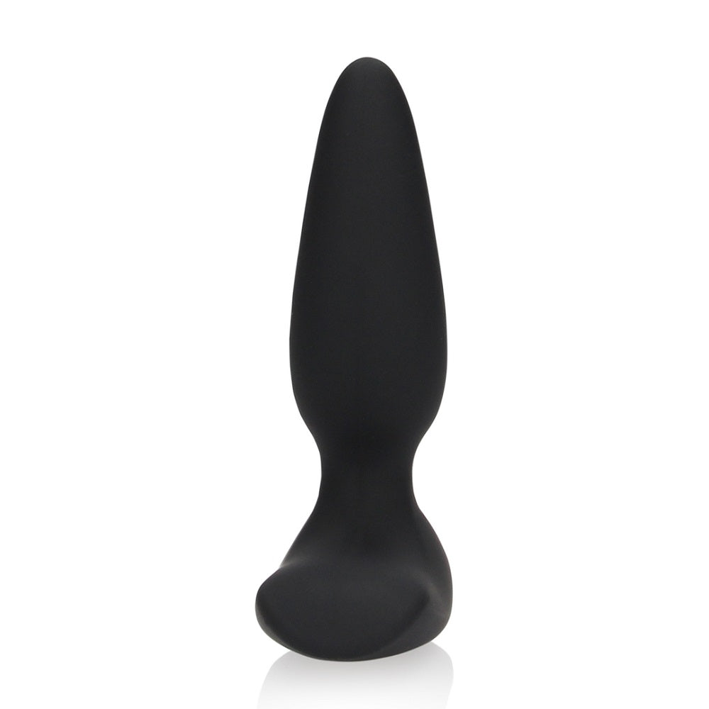 Smooth Vibrating Anal Plug with Remote Control Black