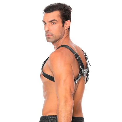 Bulldog Leather Chest Harness - S/M