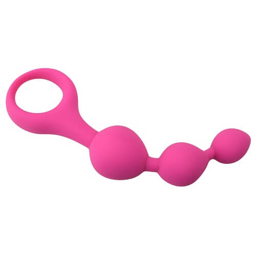 Loving Joy Triple Ripple Anal Beads-Pink